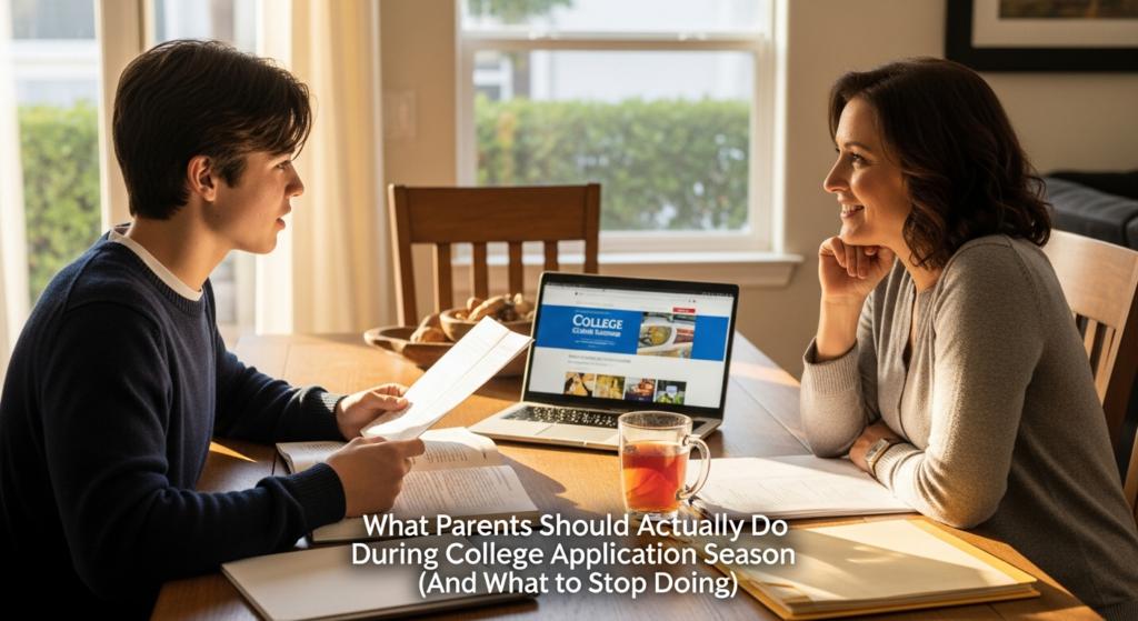 What Parents Should Actually Do During College Application Season (And What to Stop Doing) - editorial 1 - Coach Tony Le egelloC
